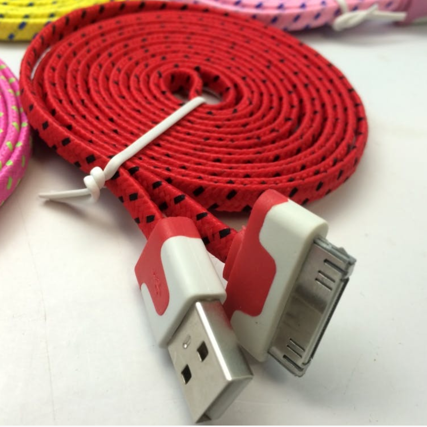 2m Flat Charging Cable for iPhone 4S 4 3GS iPad 2 3 Data Sync USB Lead