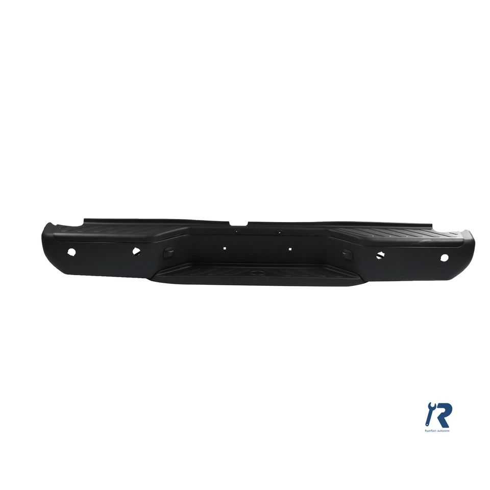Conjunto de parachoques escalonado de acero ReaRear negro con orificios aptos para Nissan Frontier 13-21 Foto 2 de 4