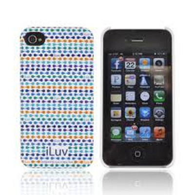 iLuv Festival Hartschalenhülle für iPhone 4/4S Serie ICC763BLU Neu in Einzelhandelspackung