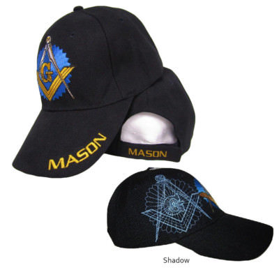 Black Mason  Mason Lodge Blue Shadow Premium Quality Hat Ball Cap 