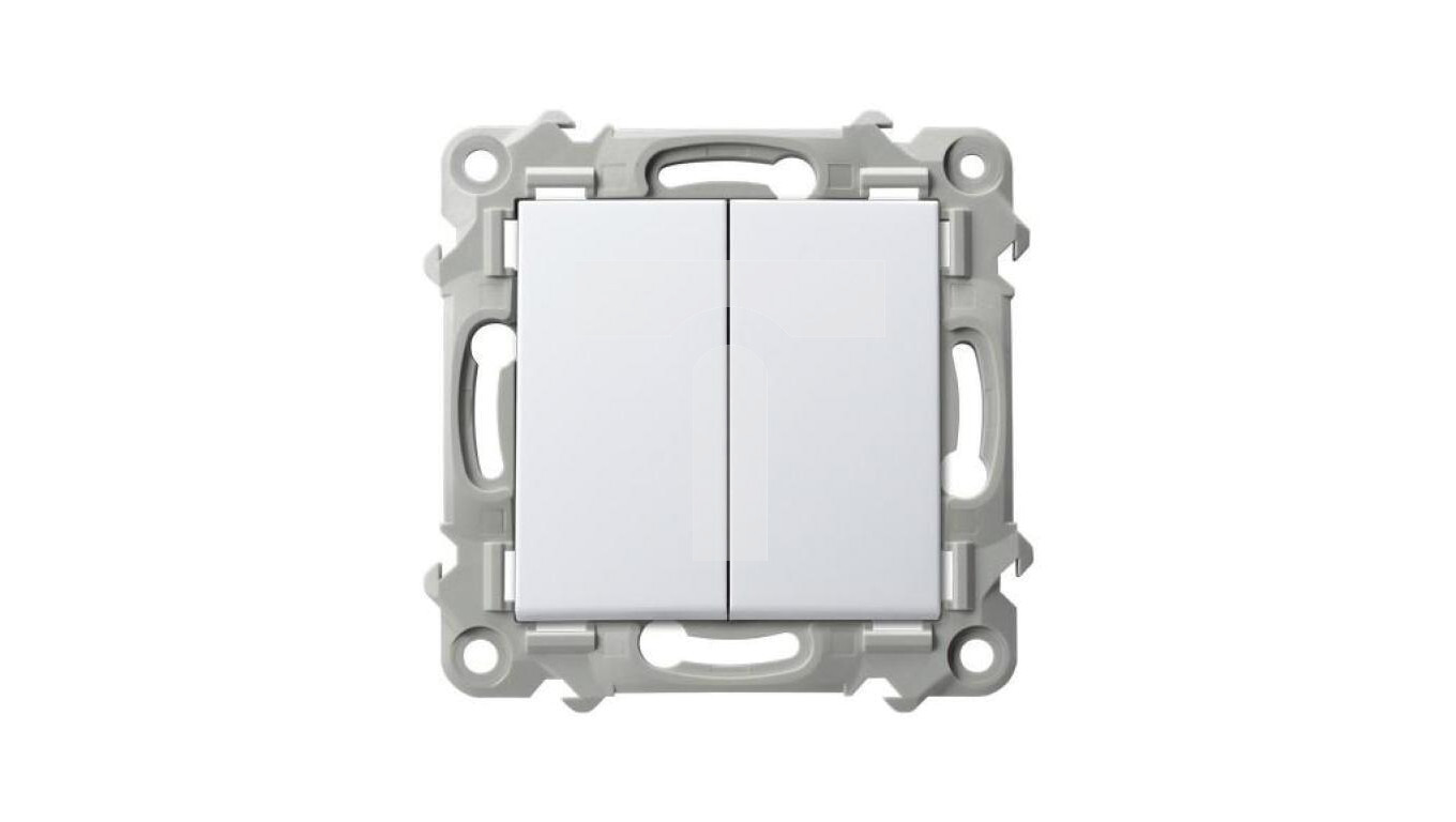 SZAFIR Two-group white candlestick connector ŁP-2Z/m/00 /T2UK