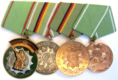 ORDENSSPANGE MdI mit 4 verschiedenen Orden Verdienstmed. DVP ... DDR SED MfS NVA
