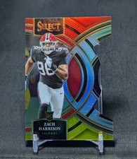 Zach Harrison Red/Yellow Die-Cut Prizm Rookie RC 2023 Select Card #120 Falcons. rookie card picture