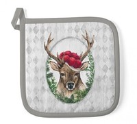 Topflappen Deer In Frame By Ambiente | Hirsch