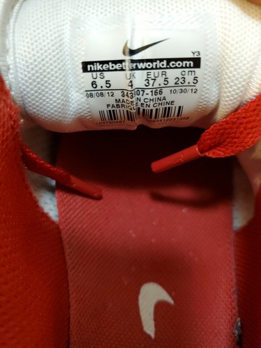 Nike para mujer Shox Classic II - 343907 166 - blanco/rojo universitario - plateado - talla 6,5 - Imagen 6 de 9