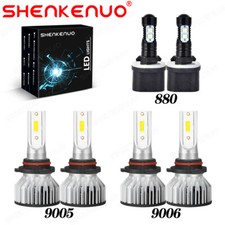 For GMC Yukon XL 1500 2500 2000-2006 LED Headlights High Low Fog Light Bulbs Kit