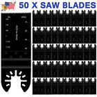 50pc Oscillating Saw Blades Multi Tool Wood Metal Cut Cutter Carbon Steel Blade