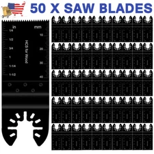 50pc Oscillating Saw Blades Multi Tool Wood Metal Cut Cutter Carbon Steel Blade