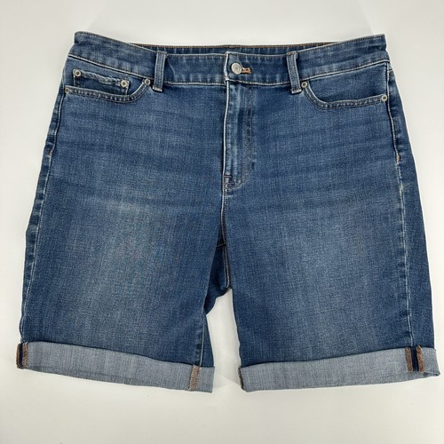 Talbots Flawless Girlfriend Shorts Jeans Medium Wash Bermuda Stretch Gr. 12