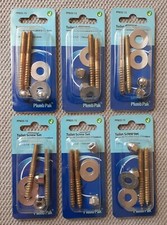 Lot of 6 Packages  Toilet Screw Sets 1/4 x 2 1/2 PP835-15 Plumb Pak Corporation