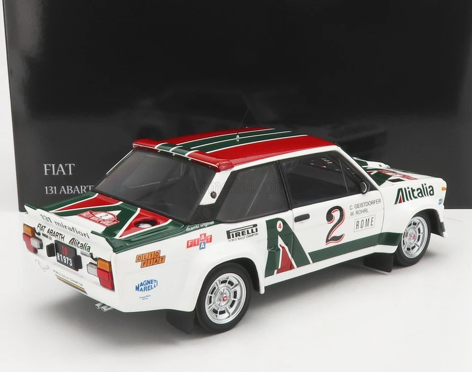 MODELLINO AUTO STATICO FIAT 131 ABARTH #2 ROHRL RALLY MONTECARLO 1978 SCALA 1/18 - Immagine 2 di 4
