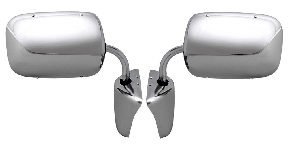 NEW Stainless Steel Side View Mirror Set / For 73-87 Chevy C/K