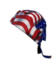 USA American Flag Premium Select Large Head Wrap Bandanna Sweatband Durag Biker