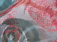 MEZZANO ORIGINAL Red Grey Teal Italian Silk Made in USA Necktie Tie B16