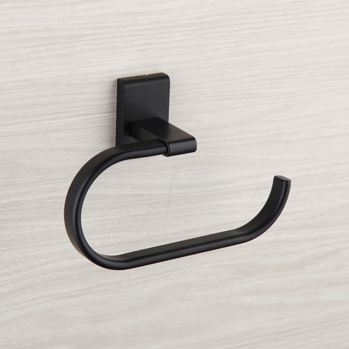 Luxury Towel Holder black Towel Ring Round Wall Mounted Towel Rack Bar Holder - Picture 10 of 12