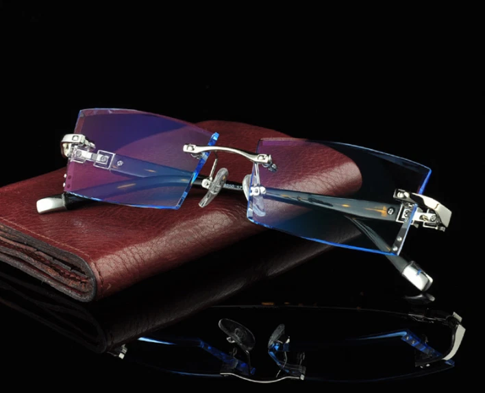 Luxury Eyeglass Frames Rimless Eyewear Trimming Cutting lens