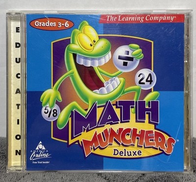 Math Munchers Pc Game The Learning Company Deluxe Windows/Mac Grades 3-6 Eng
