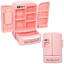 Mini Dollhouse Fridge Miniature Dollhouse Refrigerator Mini Fridge Toy Mini T...