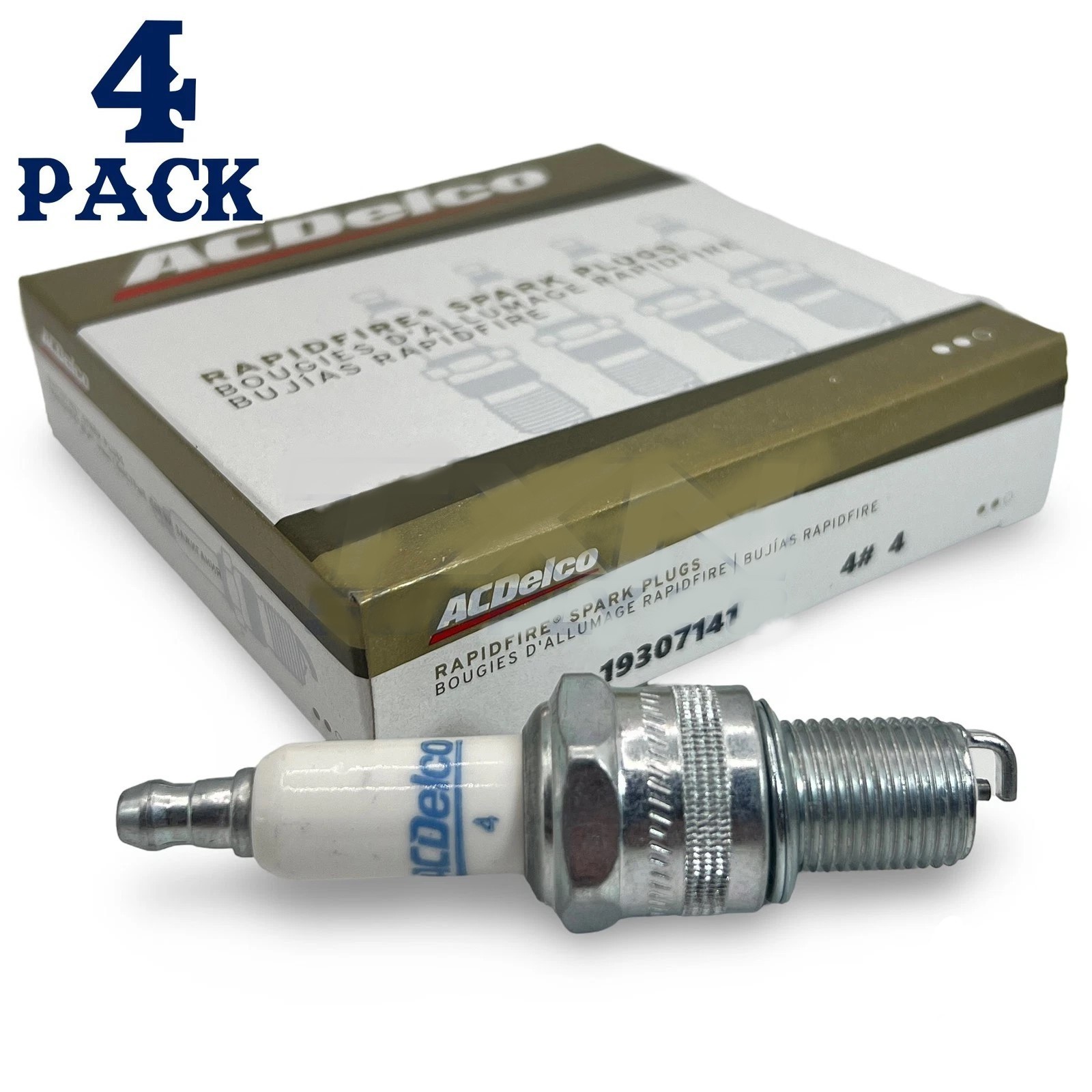 ACDelco 19307141 #4 Rapidfire Platinum Spark Plugs  Set of 4  Fits GM  More
