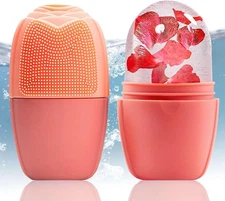 XHJRI Ice Face Roller Massager,Ice Cube for Face, Eyes and New Pink 