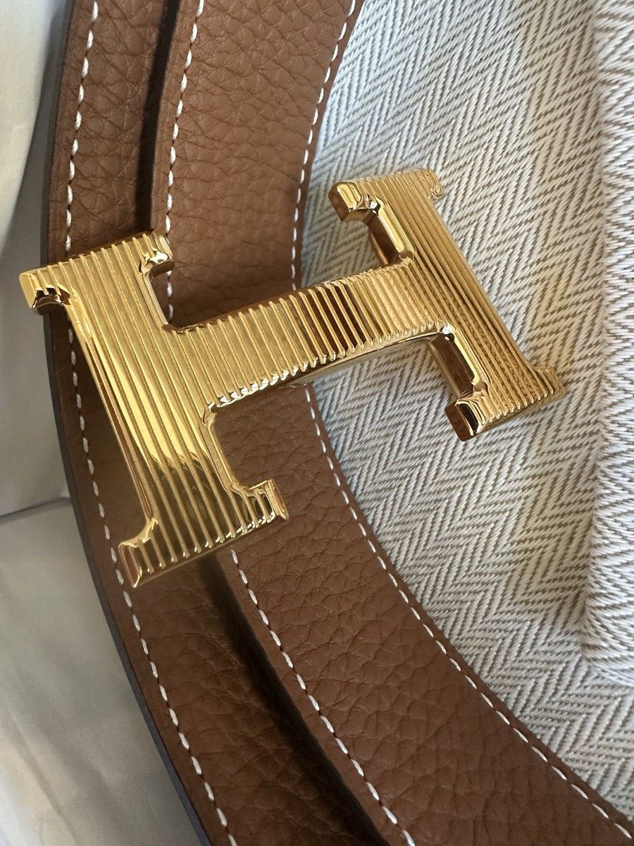 Hermes Buckle T with Tab Leather 95 Belt Hermes H 95 CM Reversible Buckle Belt NoirColvert Box and  main image 3