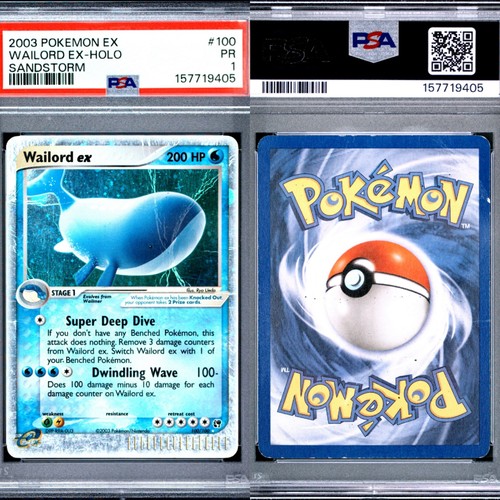 Wailord ex graded PSA 1 for sale on eBay