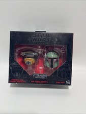 Hasbro Star Wars Black Series Titanium Series Princess Leia & Boba Fett Helmets