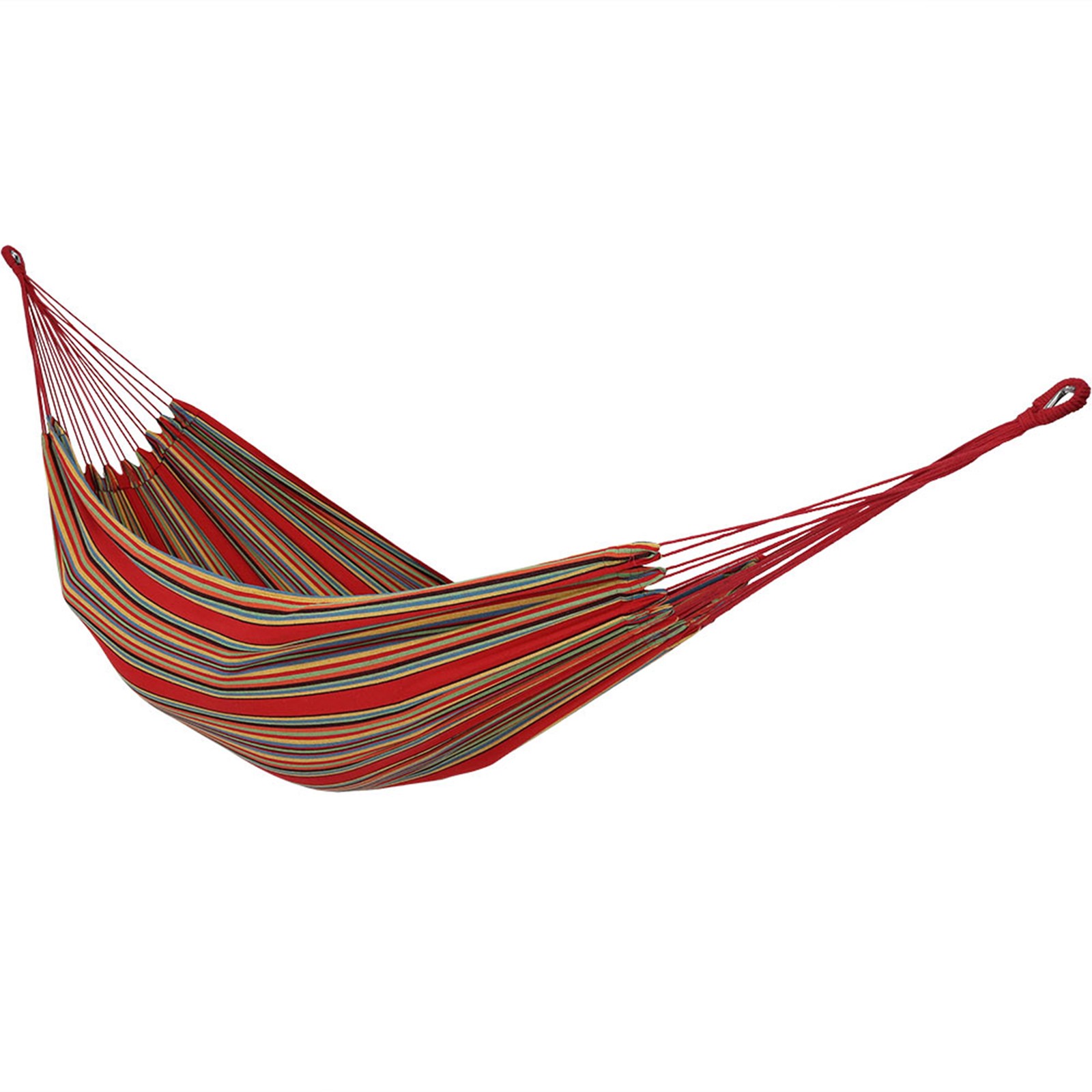 2-Person Brazilian Woven Cotton Hammock - Sunset by Sunnydaze