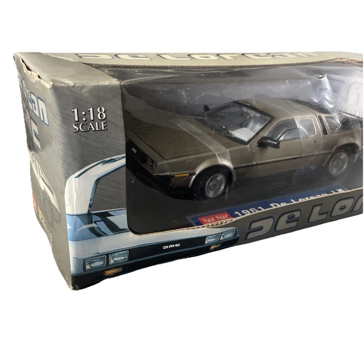 1/18ミニカー　DE LOREAN LK 1981 Sun Star 1981 Delorean LK in Brushed Stainless Steel Finish