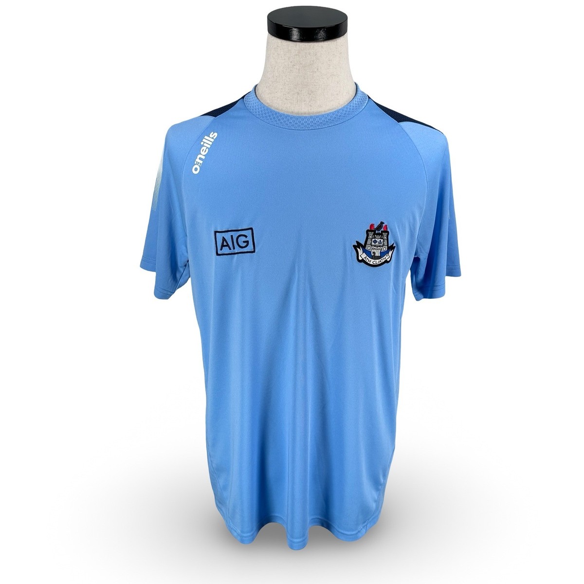  サッカーシャツ M 青 GARI GARI KUN 10 O'Neills Dublin GAA Training Shirt Mens Large Blue AIG Jersey