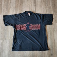 Vintage 90s Star Wars Darth Maul Tshirt Size L Black Faded