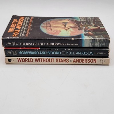 Poul Anderson Sci-Fi 3 Book Lot Paperback 1970s Vintage Space Opera Good