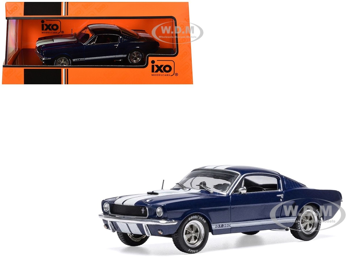 1965 SHELBY GT350 DARK BLUE 1/43 DIECAST MODEL CAR BY IXO