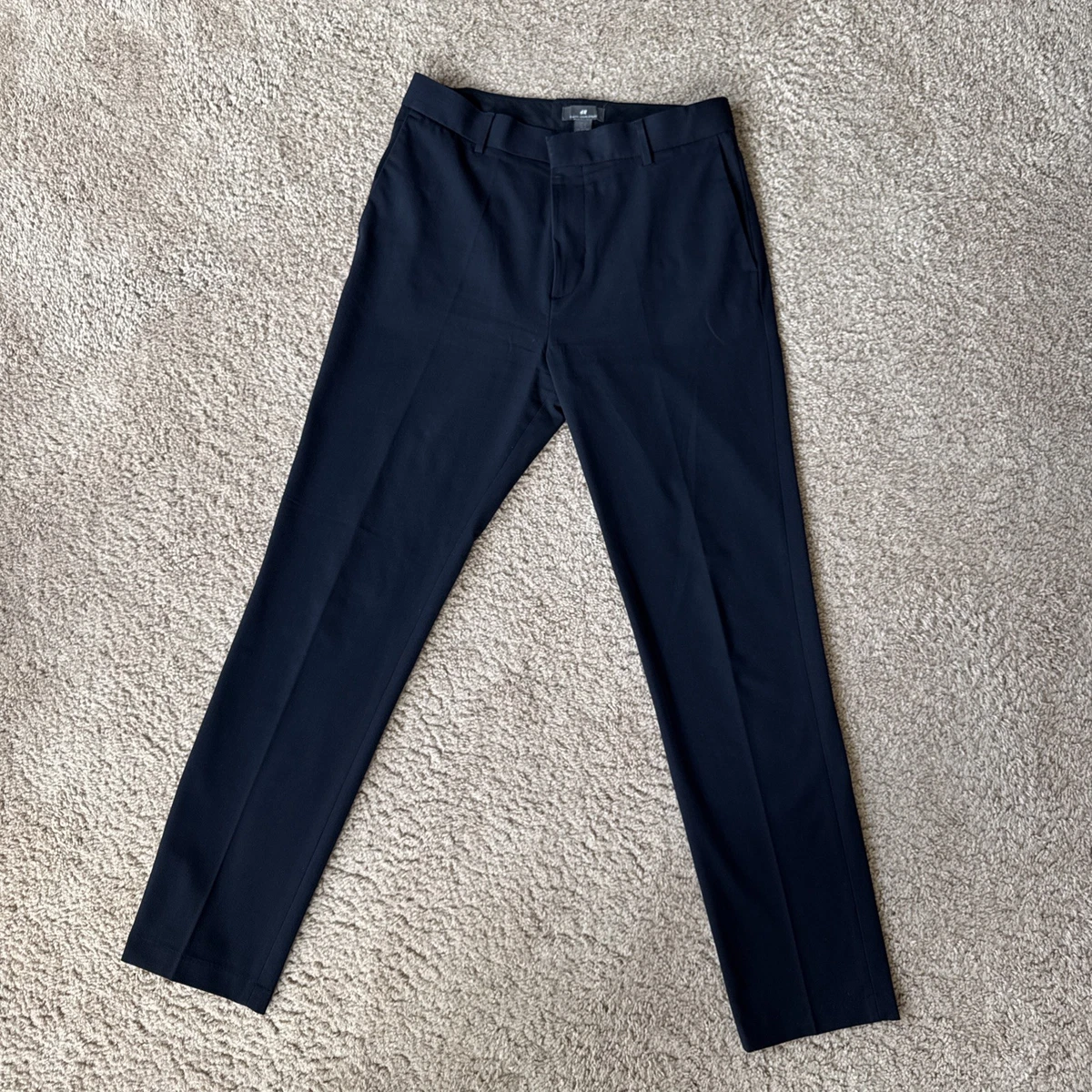 h and m loose fit dress pants H&M Men's Loose Fit Tailored Pants - Black