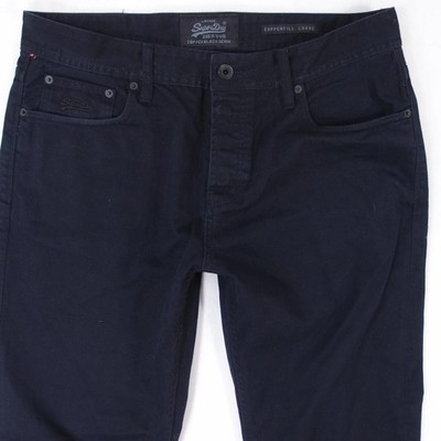 s SuperDry COPPERFILL LOOSE Relaxed Gerades Bein Baumwolle Schwarz Jeans W36 L36