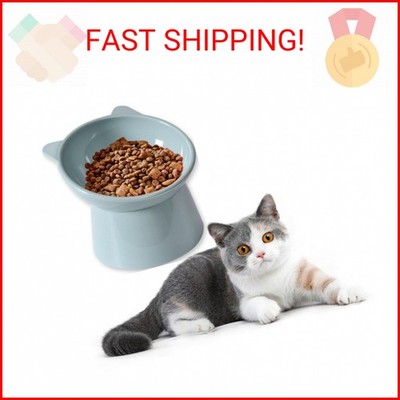 QPOIBSD Tilted Raised Posture for Cat Food Bowl Neck for Protection Anti Vomitin