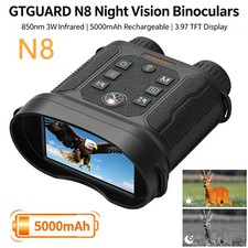 GTGUARD Night Vision Binoculars 850nm Infrared 5000mAh 3.97" TFT Screen 5XZoom