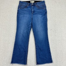 Democracy Jeans Womens 10 Blue Ab Technology Itty Bitty Bootcut Stretch Frayed
