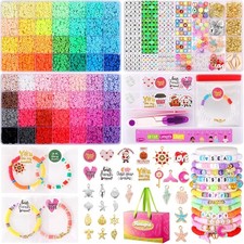 Bracelet Making Kit with 11000 Clay Beads  Charms for DIY Jewelry