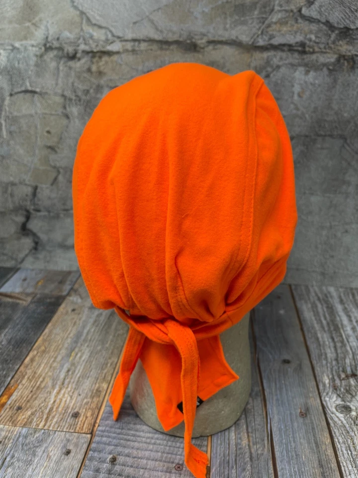 Gorra elástica elástica que absorbe la humedad naranja neón construcción motociclista Foto 4 de 4