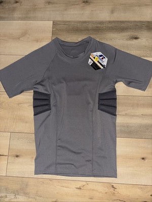 Youth Russell Athletic Grey Tee With Rib And Spine Padding NWT Size Extra Large