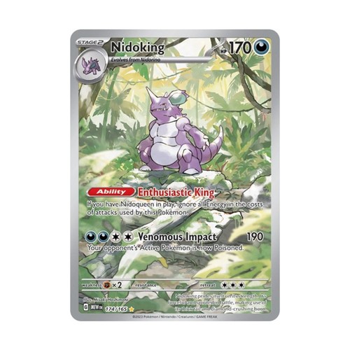 Pokemon SV: Scarlet and Violet 151 Nidoking - 174/165 (IR) #174/165 (Holo) NM