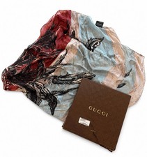 Gucci Scarf Authentic Silk Chiffon Italy 54" Square With Box Tag 2015 guineaf