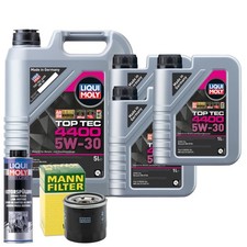 Motoröl 5W30 LIQUI MOLY Top Tec 4400 8L +MANN Ölfilter +Spülung