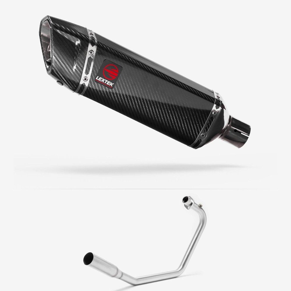 Lextek SP9C Carbon Fibre Exhaust System 300mm for Lexmoto Venom / Viper 125