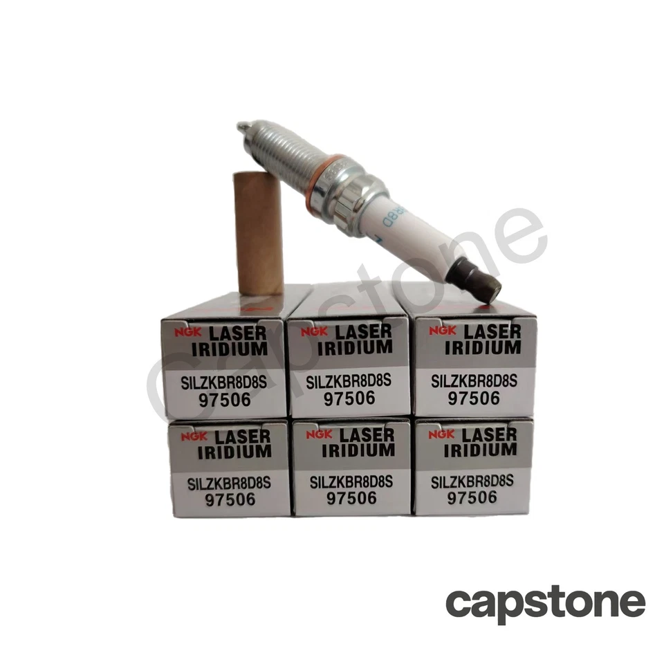 NEW 6Pcs Laser Iridium Spark Plugs SILZKBR8D8S For NGK BMW 12120039664 97506 - Image 3 of 4