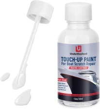 Boat Paint White Touch Up Pen High-Gloss Boat Scratch Repair for Boats, Wood,