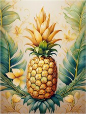 Tile Mural Pineapple Decor Kitchen Bathroom Wall Art Backsplash Marble Ceramic