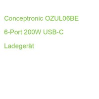Conceptronic OZUL06BE 6-Port 200W USB-C LadegeräT (4015867236543)