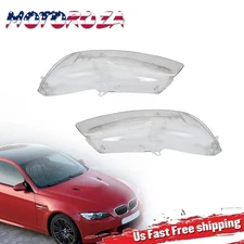 Fit For BMW E92 E93 M3 Coupe 2006-2009 Pair Headlight Lens Headlamp Covers